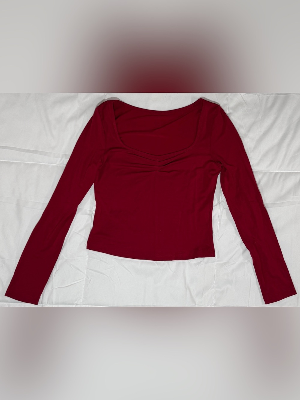 Long-Sleeve Scoop Neck Top